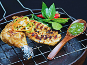 Delightful barbeque on a chilly evening Smoky barbeque