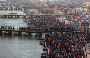 More than 500 million take ‘holy dip’ in India’s Maha Kumbh festival Devotees gather to take a dip at Sangam, the confluence of the Ganges and Yamuna rivers with the mythical invisible Saraswati river, to mark Maghi Purnima, one of the auspicious days during the "Maha Kumbh Mela", or the Great Pitcher Festival, in Prayagraj, India, February 12, 2025.