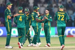 South africa celebrated the winning moment