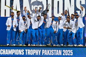 Rohit Sharma and his triumphant squad