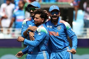 The entire match was a festive occasion for India. AFP