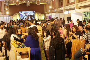 Many people attended the festival with their families and friends to enjoy the event. As the night progressed, the crowd at the festival continued to grow.