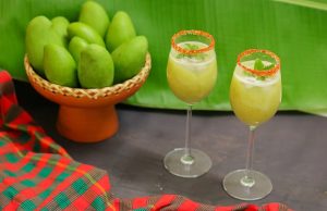 Enjoy a refreshing Aam Pora Shorbot for Pohela Boishakh—a simple recipe is included! Once cooled, remove the charred skin from the mango and scoop out the soft pulp